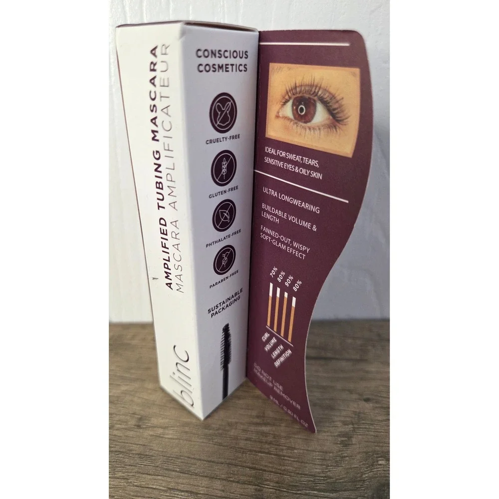Blinc Amplified Tubing Mascara Black Noir Volumizing Lengthening New in Box